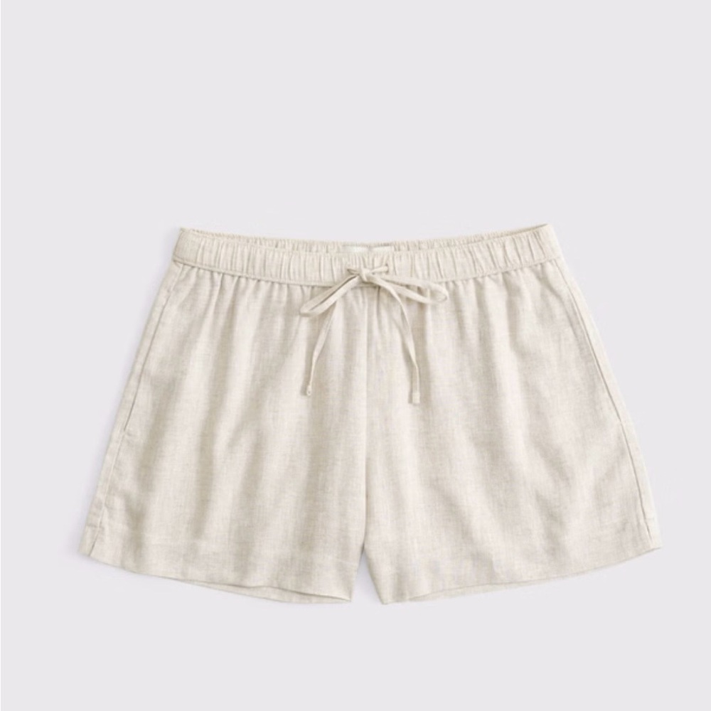 Abercrombie Women's Beige Linen Shorts